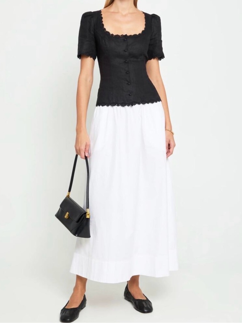 CAARA Astrid Organic Cotton Maxi Skirt White M - Picture 12 of 12